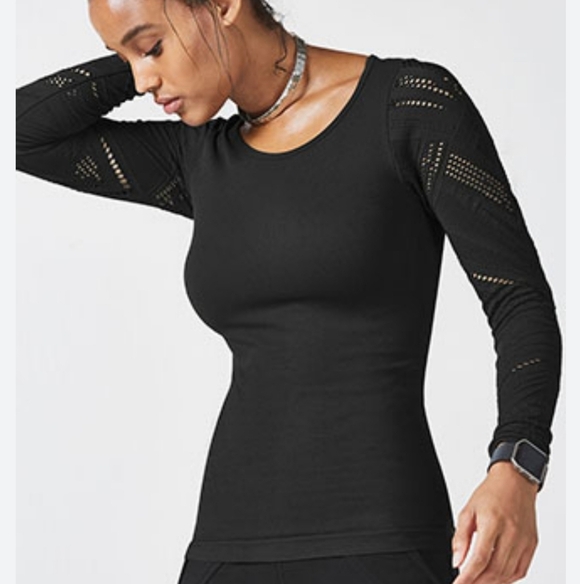Fabletics Tops - Fabletics Isabella Seamless Long Sleeve Perforated Athletic Top